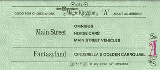 Original ticket book from Walt Disney World