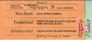 Original ticket book from Walt Disney World